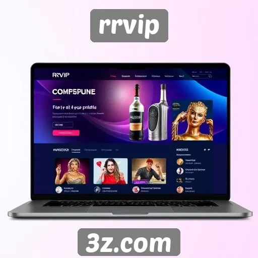 Interface do usuário do site rrvip